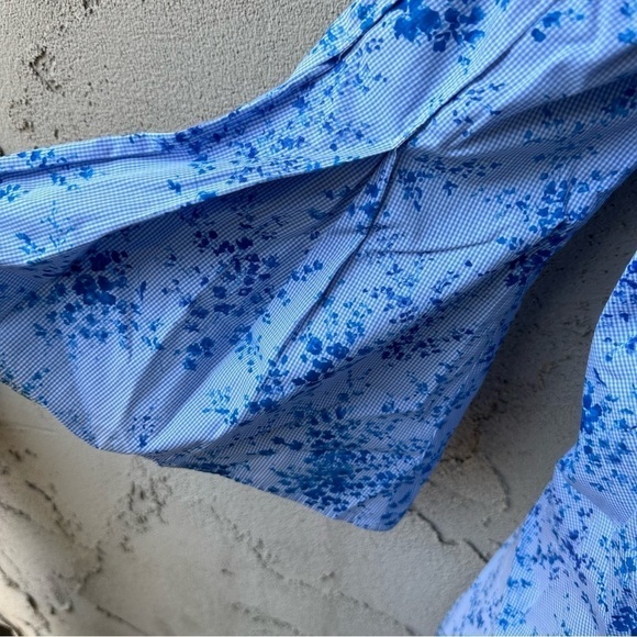 CAROLINA HERRERA  Peplum Poplin Blouse in blue size 2 - Picture 8 of 13